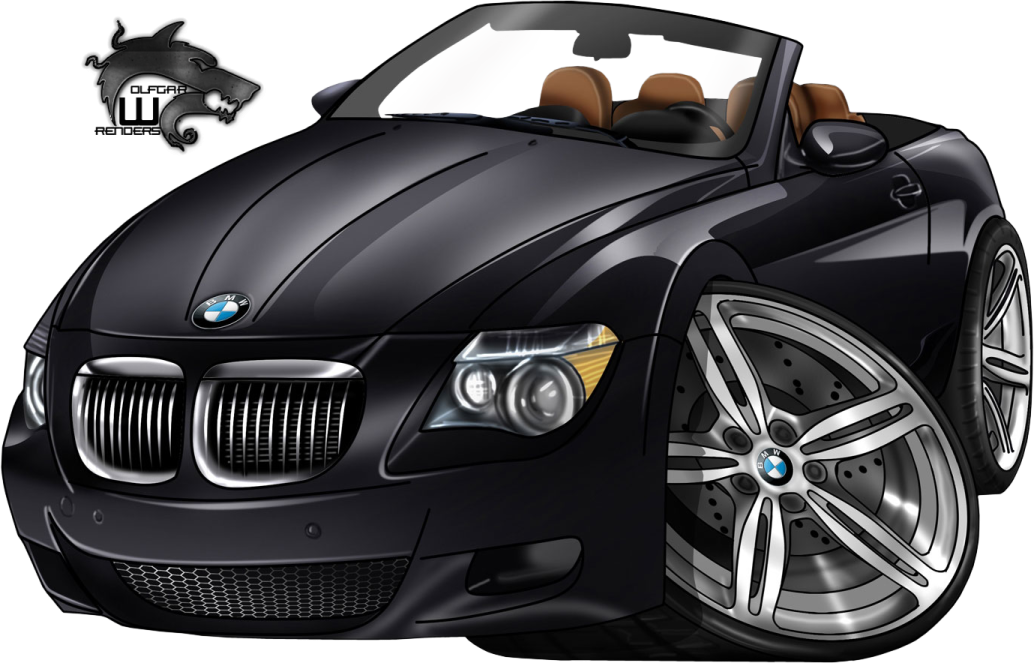 a black bmw convertible car with wheels and tires