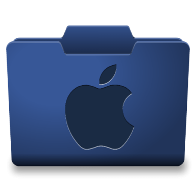 a folder with an apple logo on it