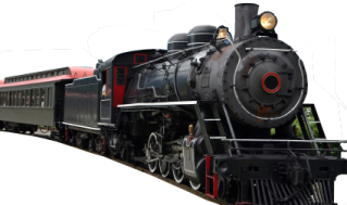 a black and red train engine