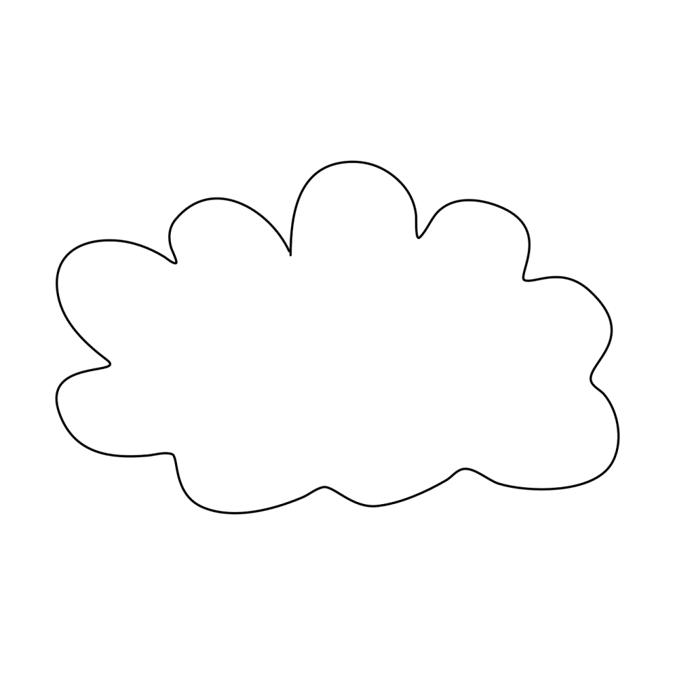 a cloud with a white background