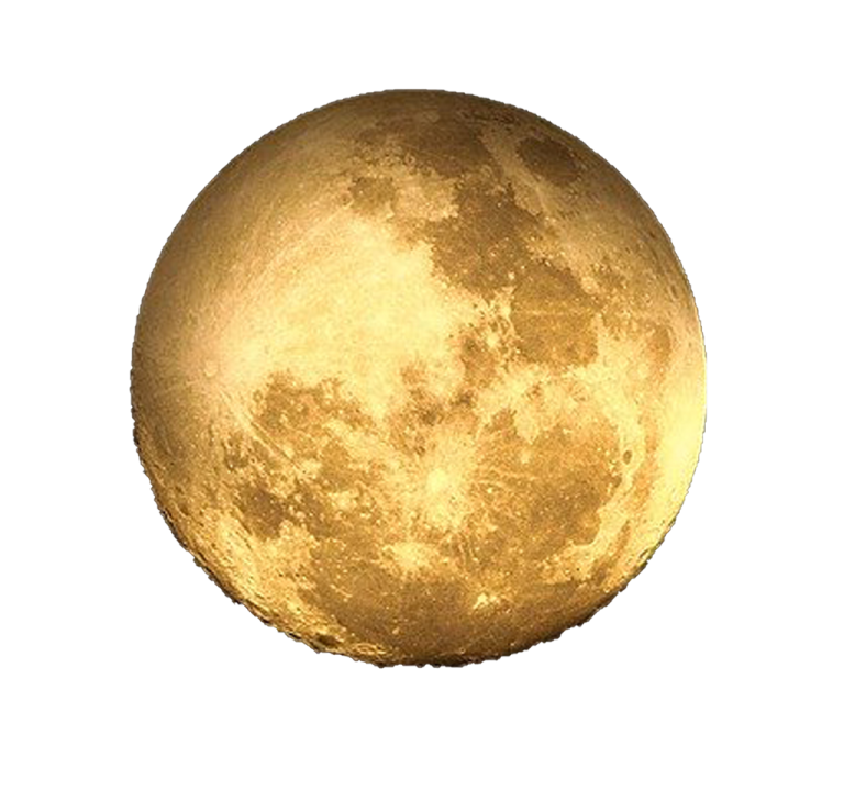 a yellow moon on a white background