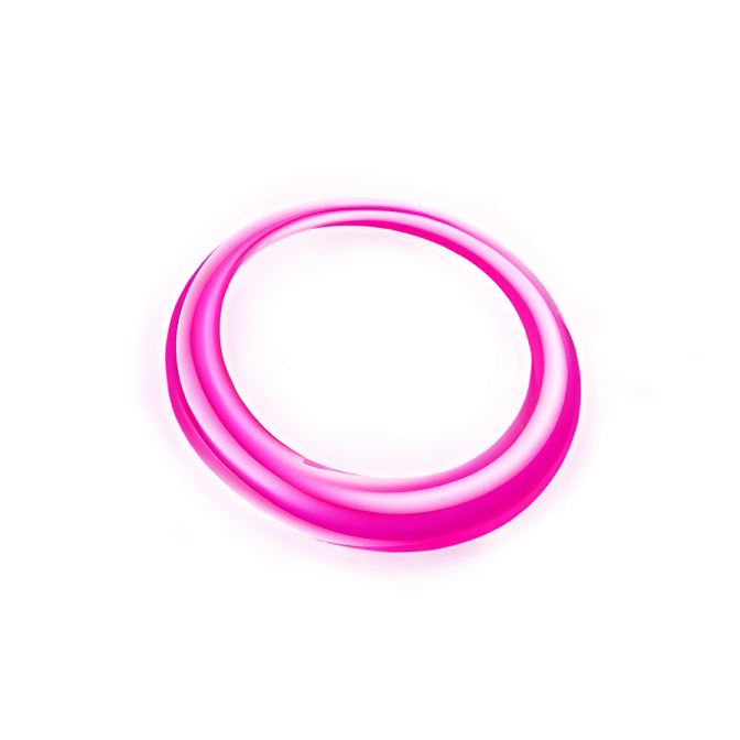 a pink ring on a white background