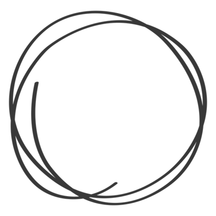 a black and white drawing of a circle