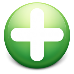 the green plus logo on a white background