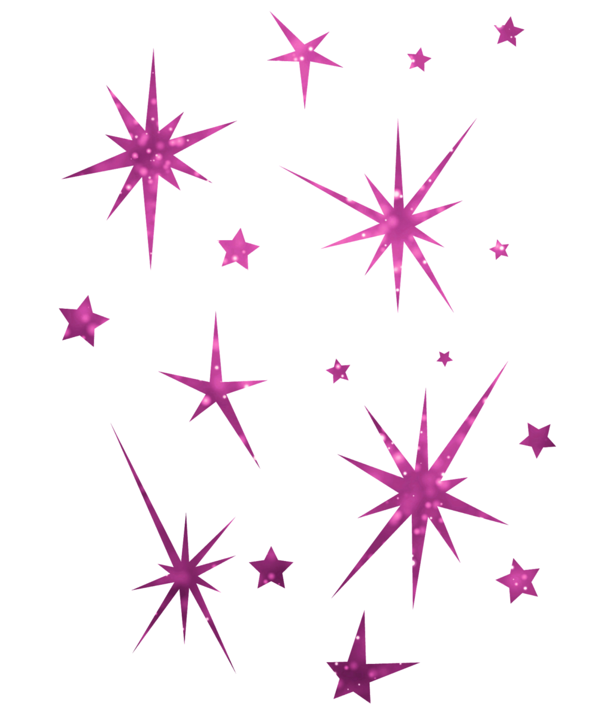 a group of stars on a white background