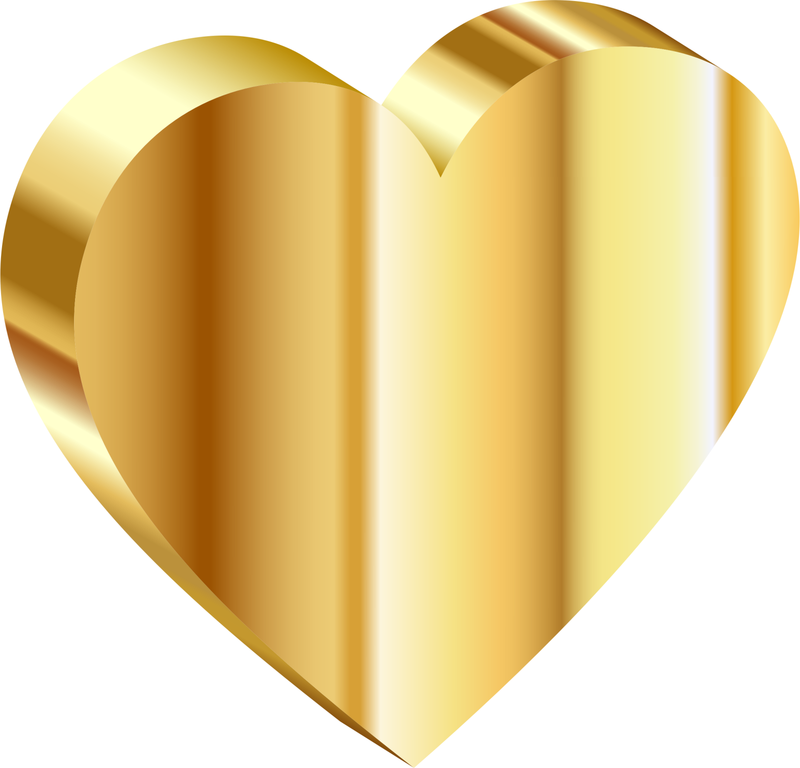 a gold heart