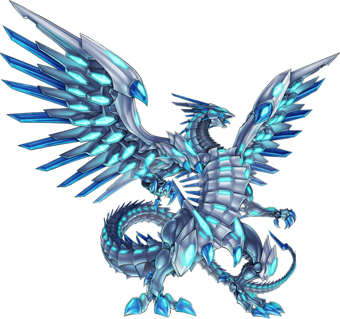 a blue and white dragon with wings