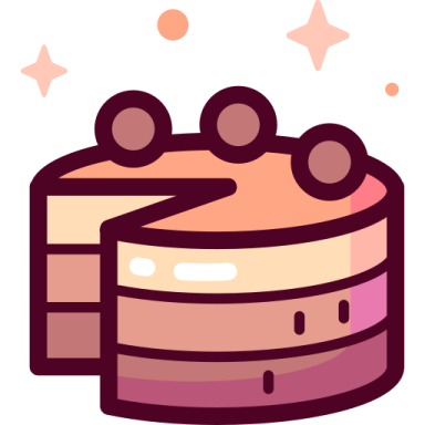 a piece of cake on a white background