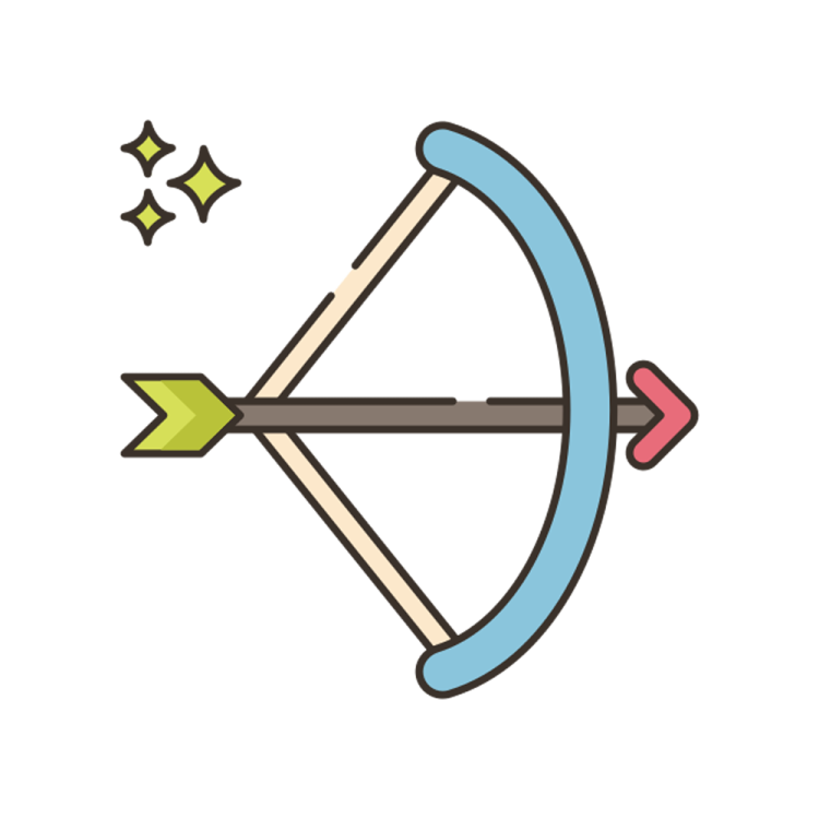 a bow and arrow icon