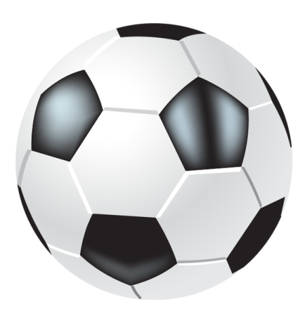 a soccer ball on a white background