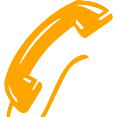 an orange phone with a white background