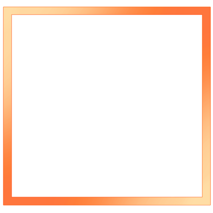 a gold frame on a white background