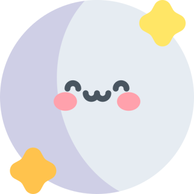 a cartoon moon with a smiley face on it