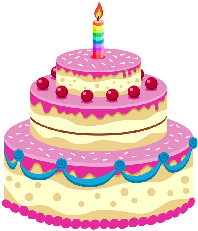 a birthday cake with a candle on top