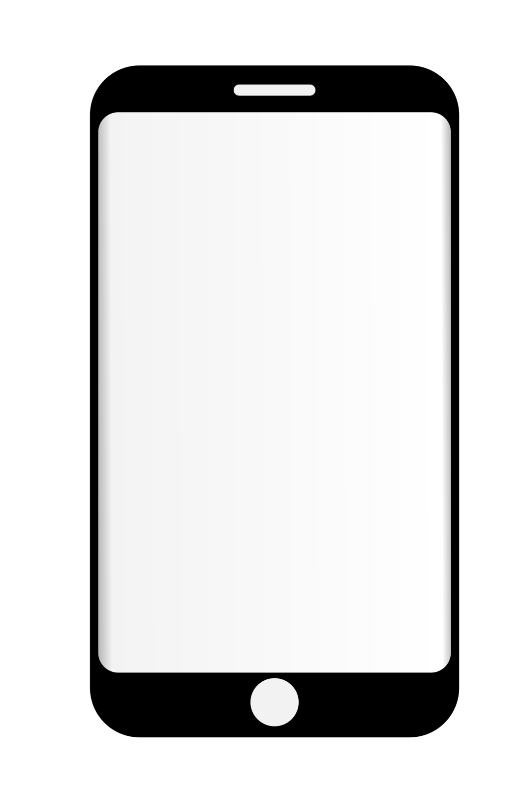 a black and white phone with blank screen