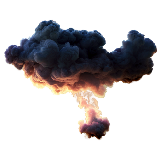 a cloud of smoke on a white background