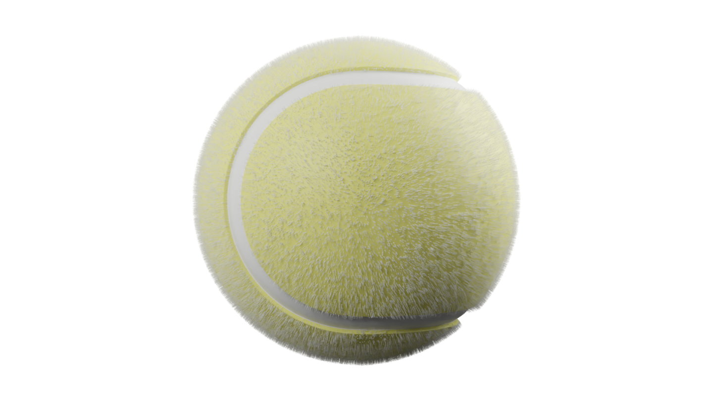 a tennis ball on a white background