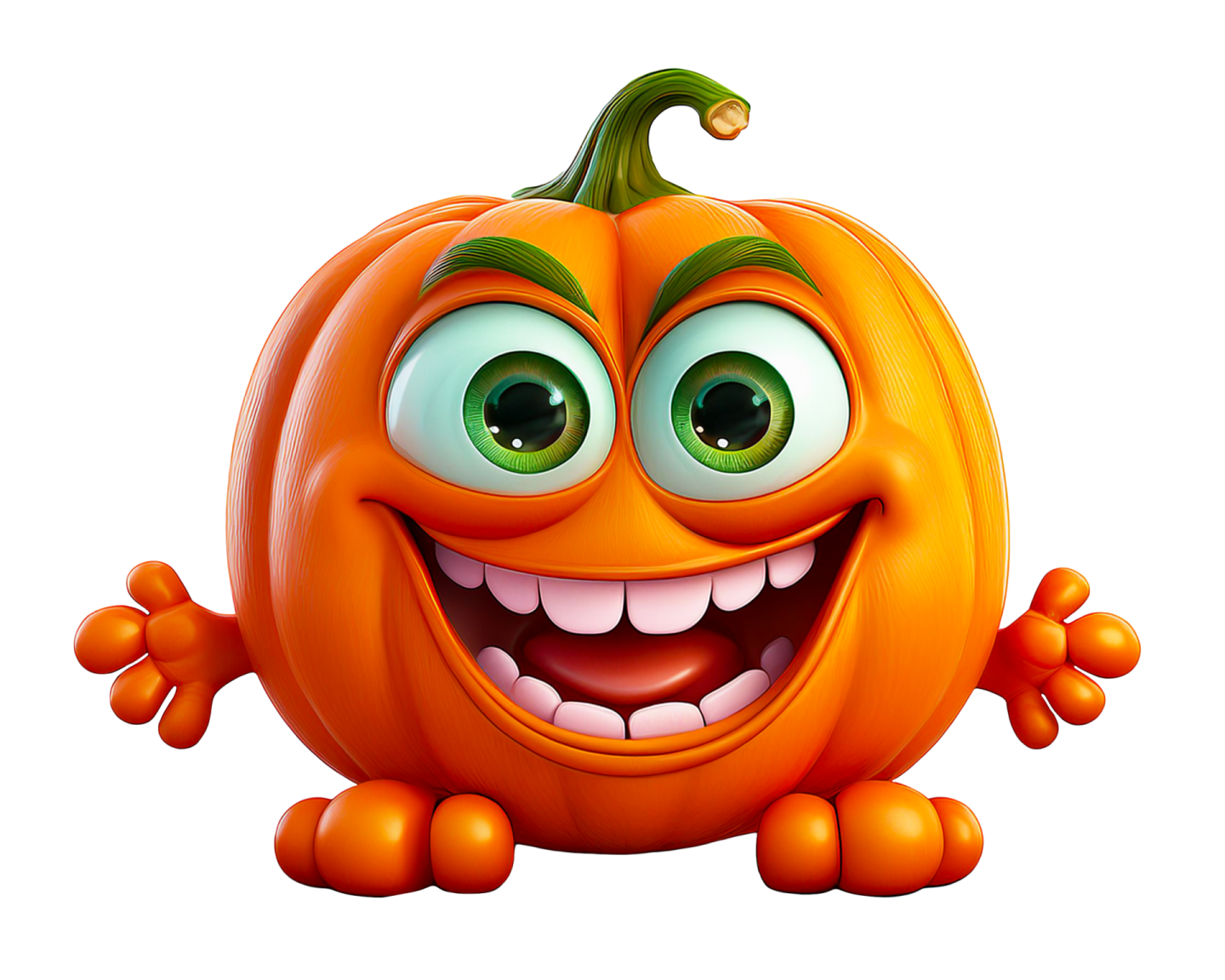 an orange pumpkin with a big smile on its face