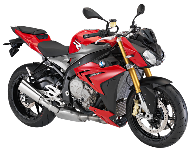 a red motorcycle on a white background