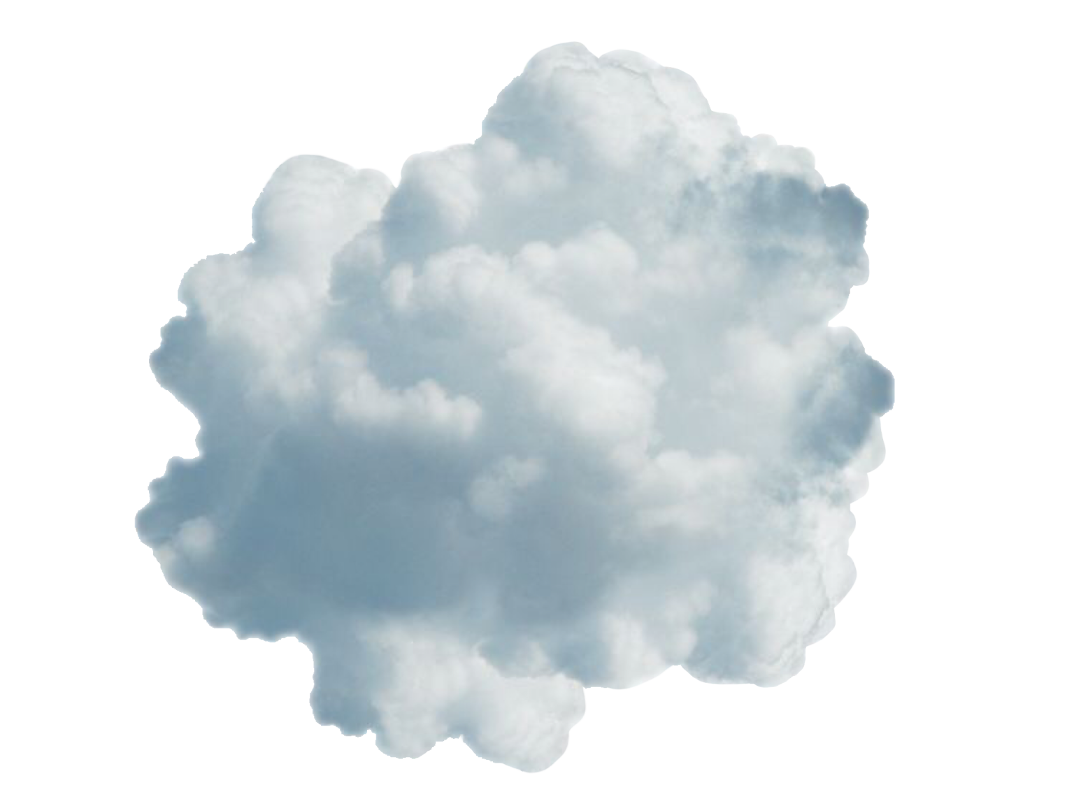 a cloud on a white background