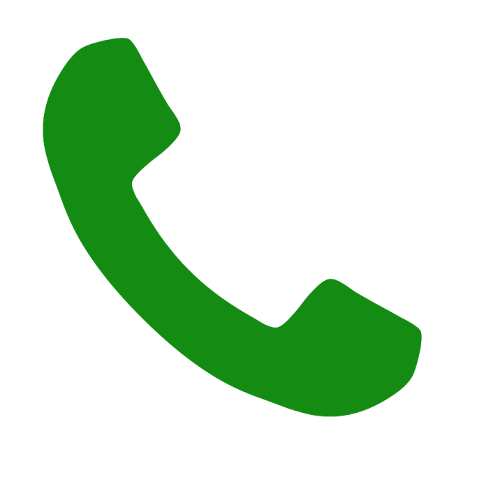 a green phone on a white background