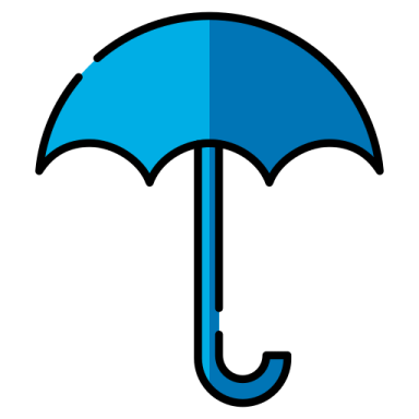 a blue umbrella