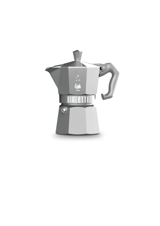 a white stove with a black handle on it