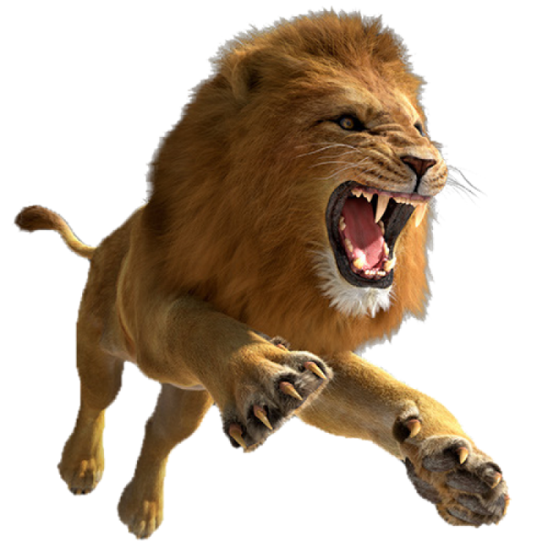 an image of a lion with its mouth open