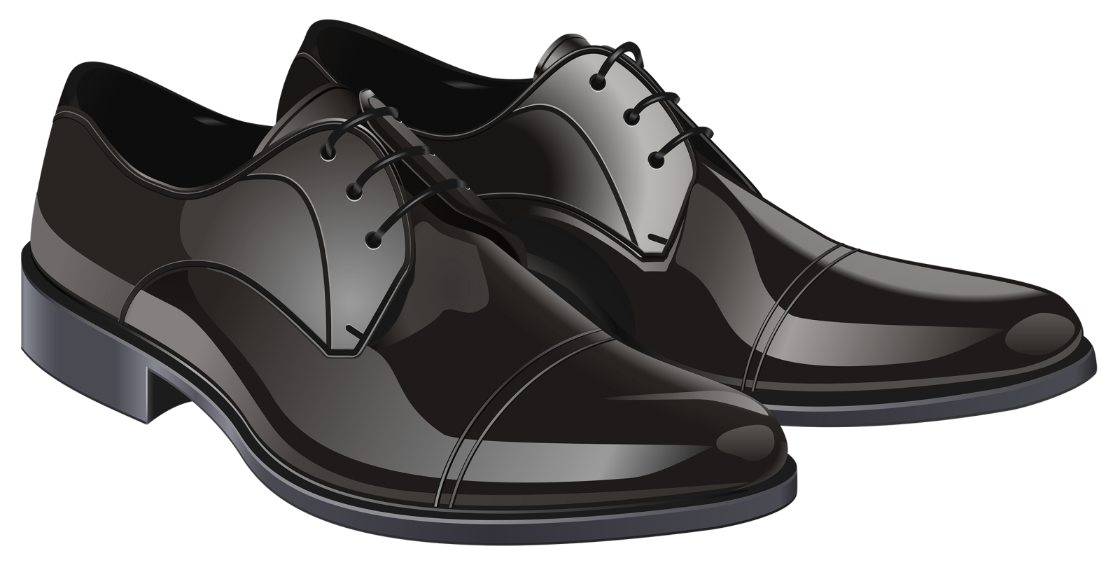 a pair of black shoes