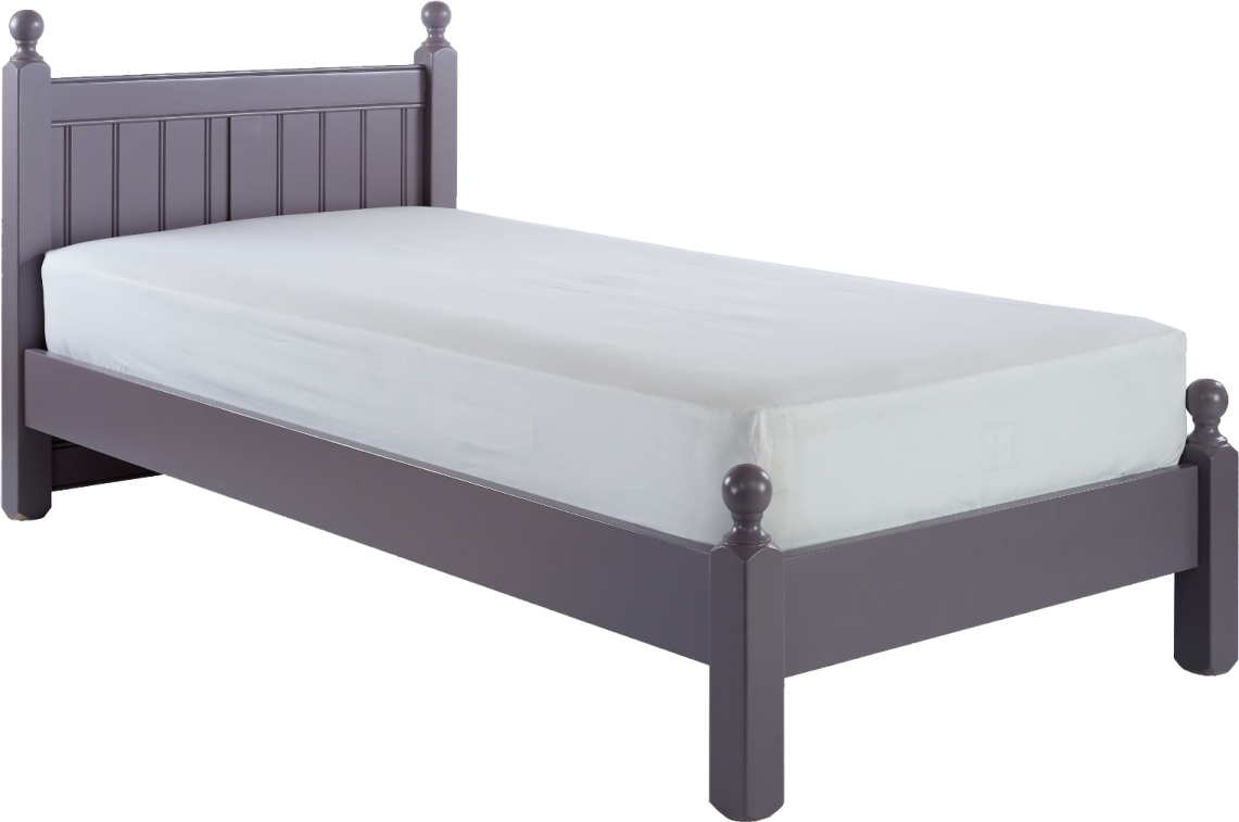 a bed with a white sheet on it