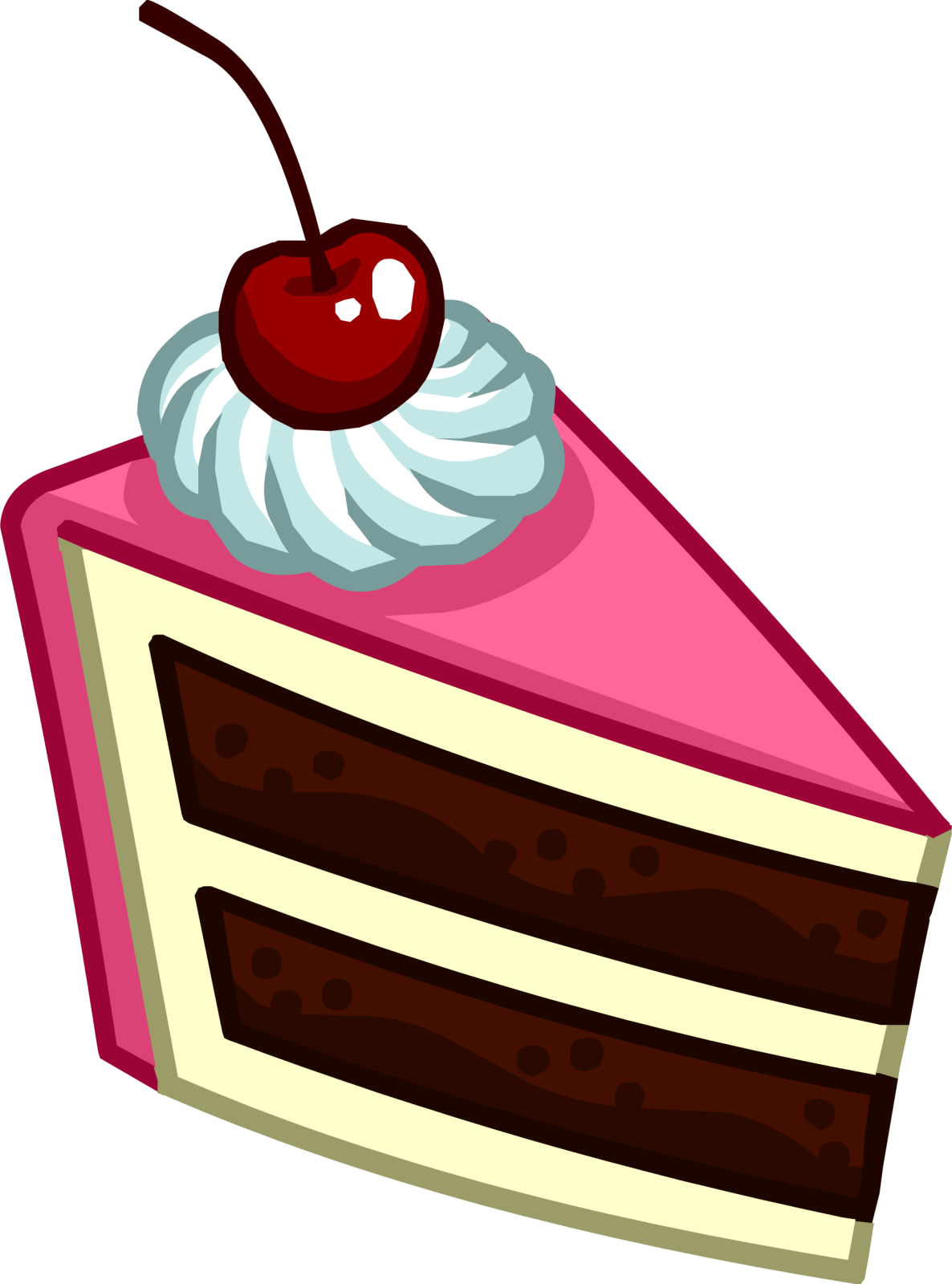 a piece of cake with a cherry on top