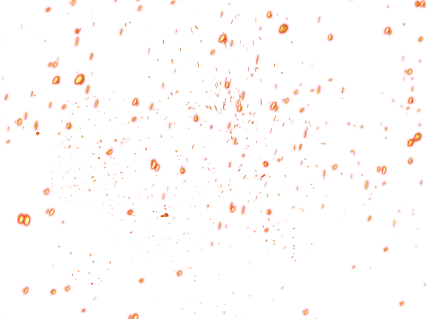 a white background with lots of small orange dots