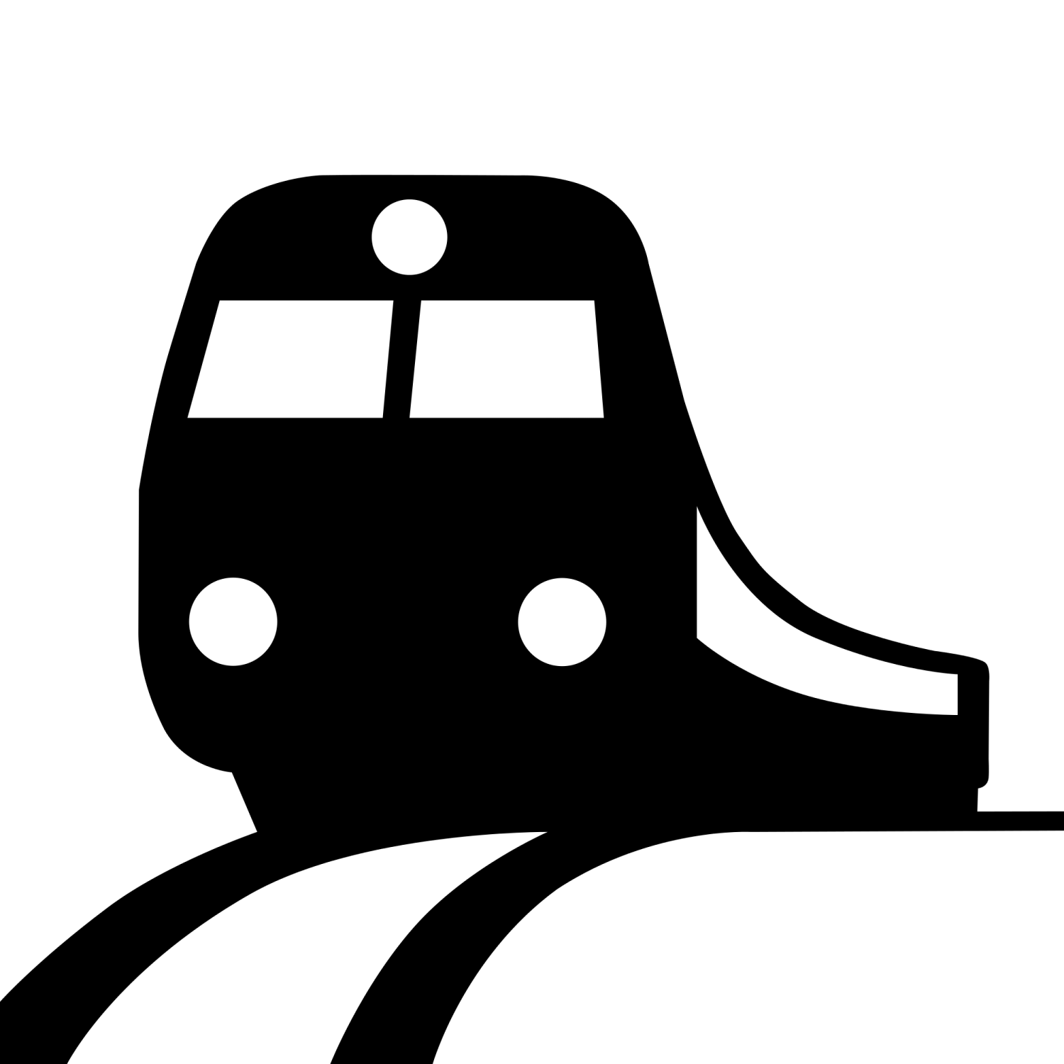 a black and white image of a train