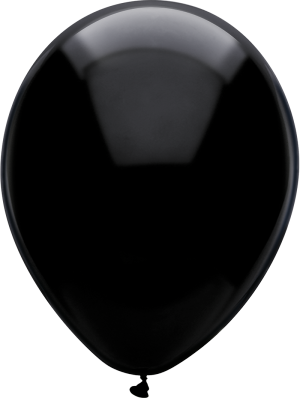 a black balloon on a white background