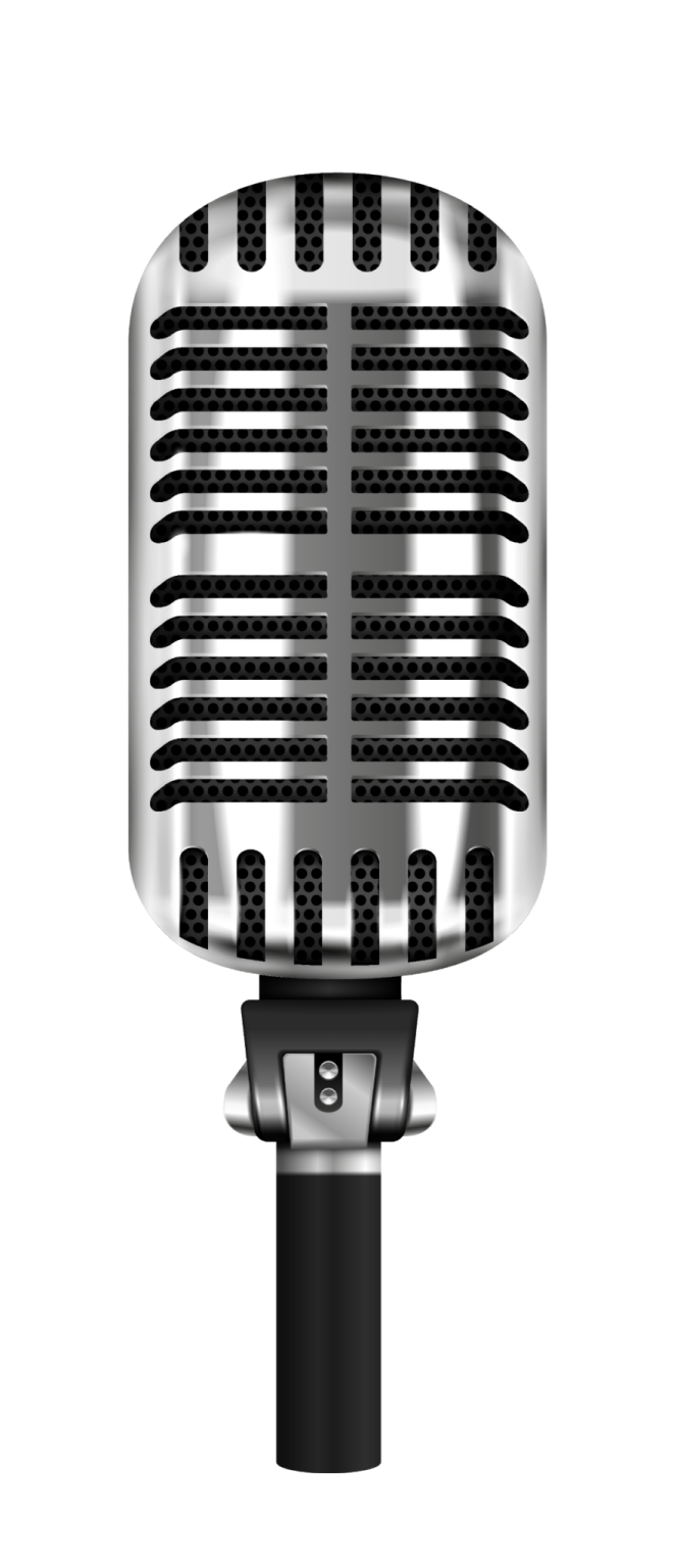 a microphone on a white background