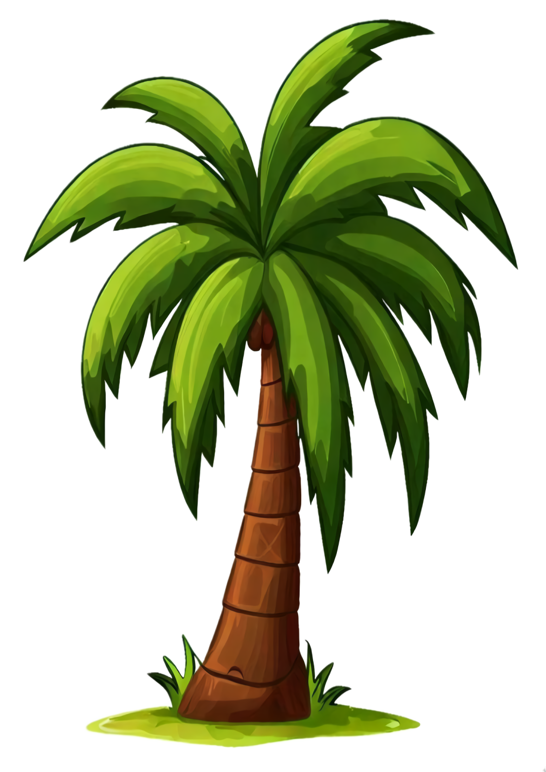 a palm tree on a white background