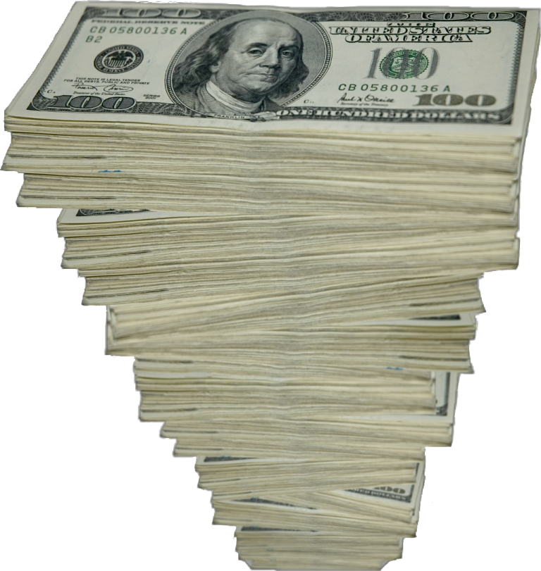 a stack of hundred dollar bills