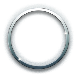 a silver ring on a white background