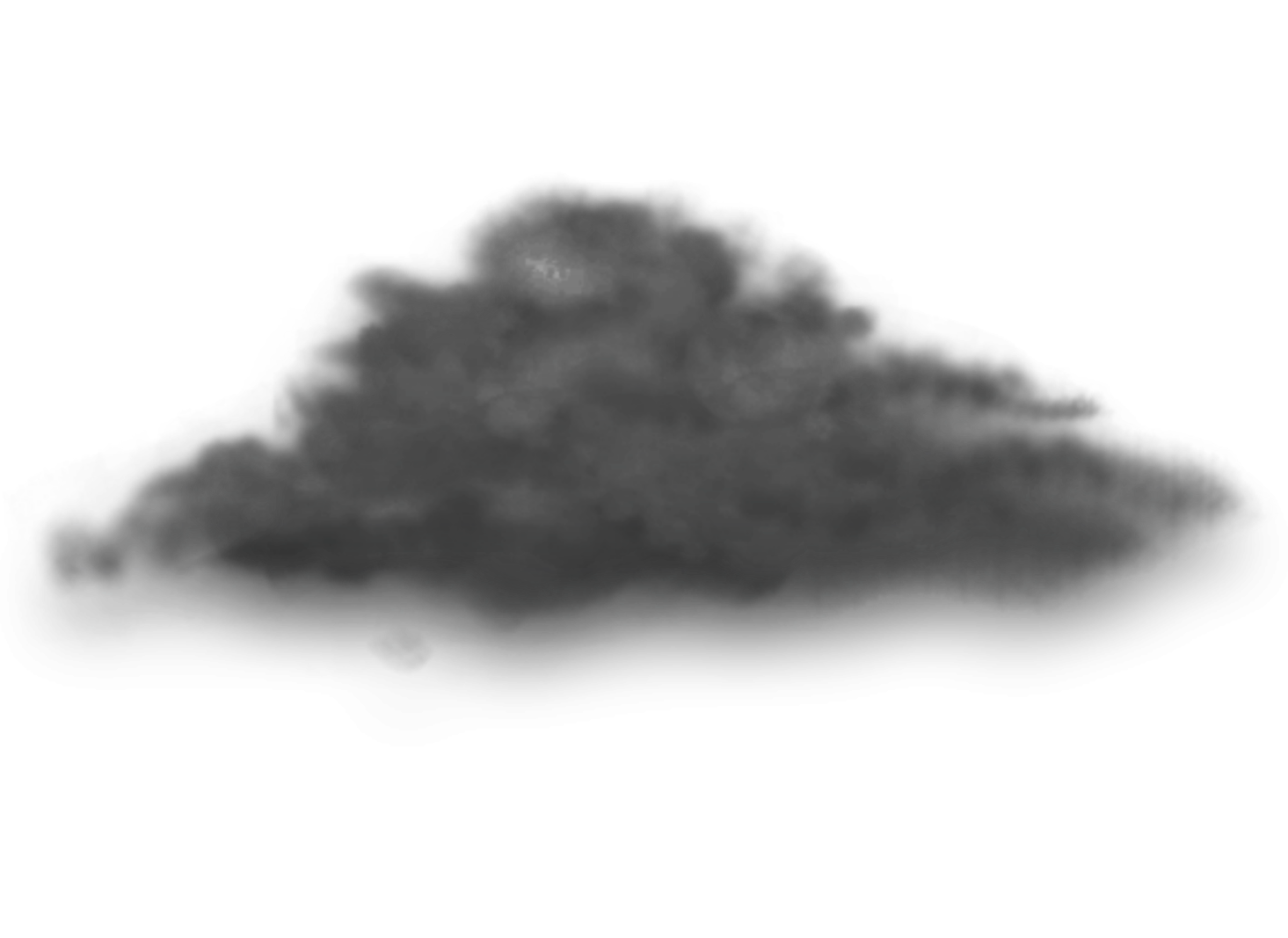 a black cloud on a white background