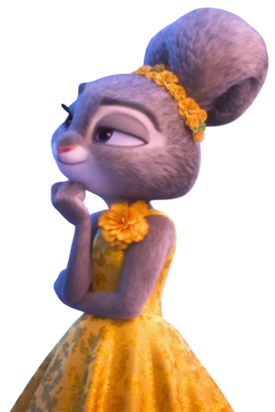 a cartoon mouse in a yellow dress