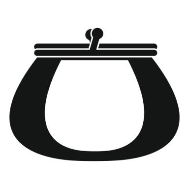 a black and white icon of a pot