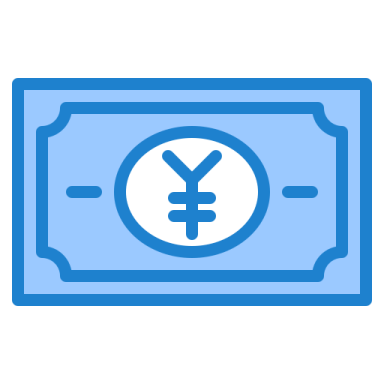 a dollar with the y symbol on it