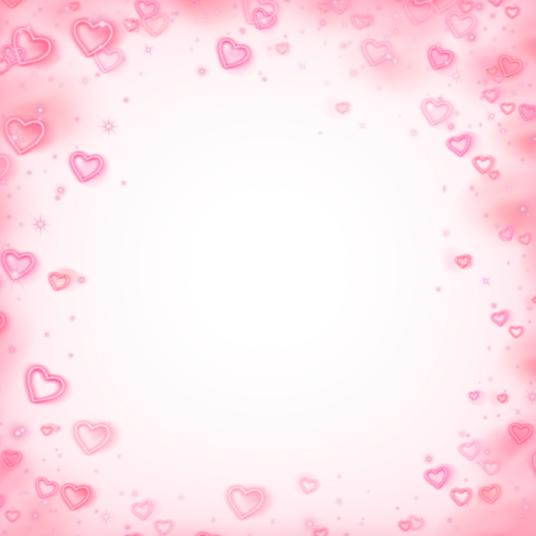 a pink background with hearts and stars