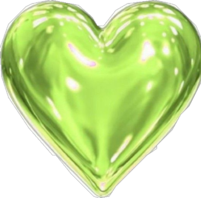 a green heart shaped balloon