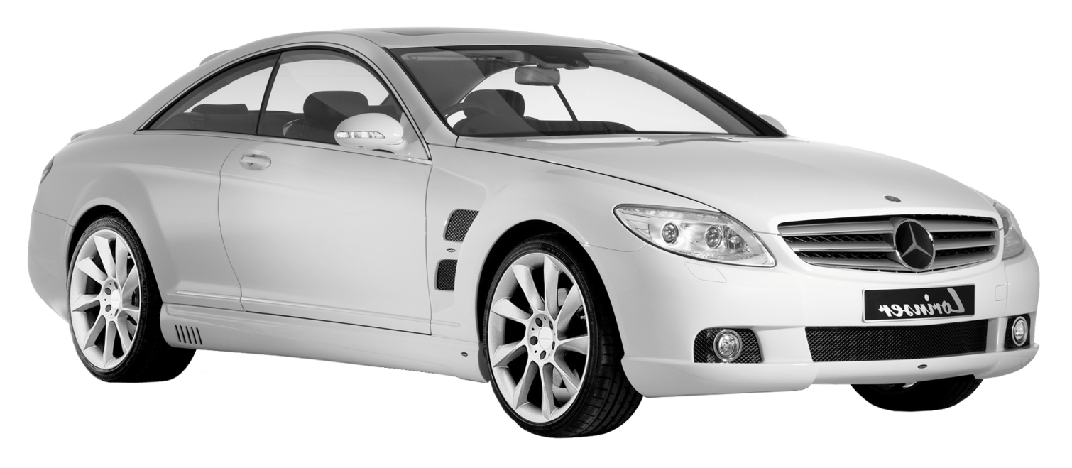 a white car with black rims