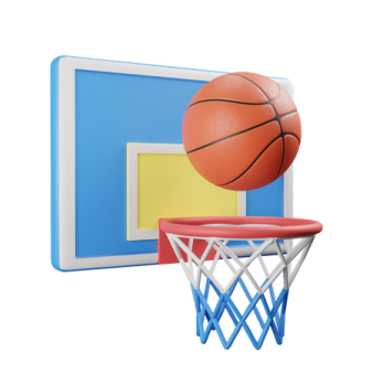 a basketball ball flying through the hoop