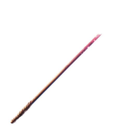 a close up of a wooden stick on a white background