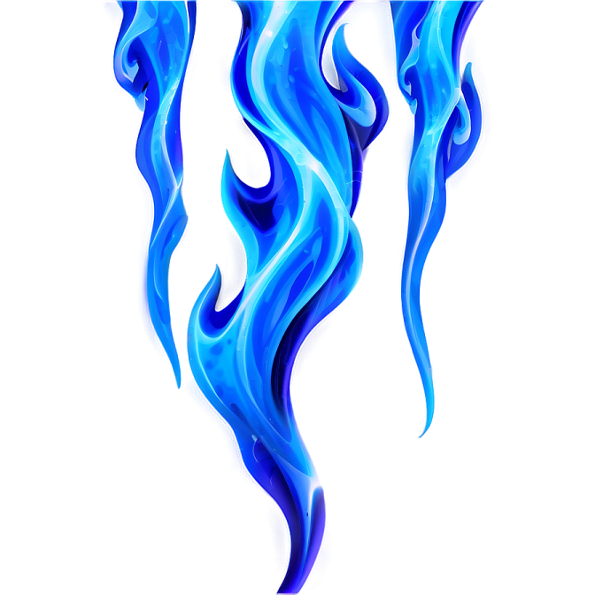 blue flames on a white background