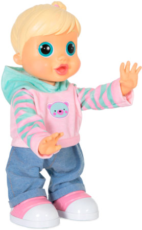 a doll with blonde hair and blue jeans