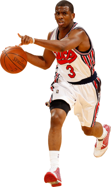 a basketball player in action with the ball